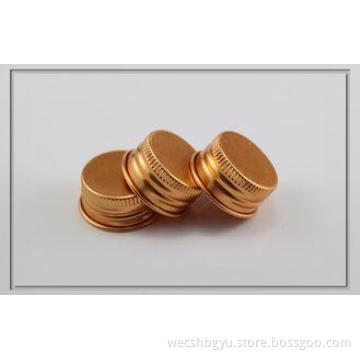 2412.5mm anodized gold Aluminum Screw Caps with PE foam lin